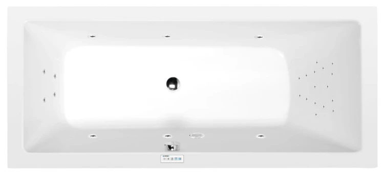 MIMOA wanna z hydromasażem, 170x75x39cm, Highline Hydro, chrom