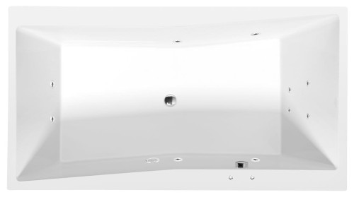 QUEST wanna z hydromasażem, 180x100x49cm, Active Hydro, chrom