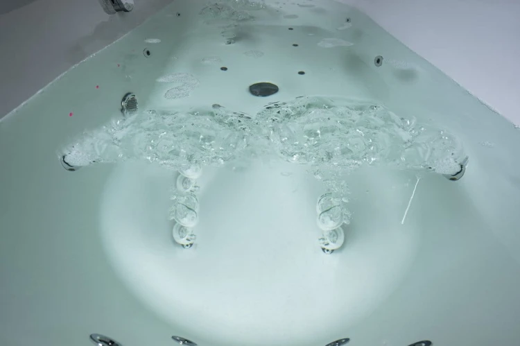 TANYA L wanna z hydromasażem, 160x120x49cm, Attraction Hydro-Air, chrom #2