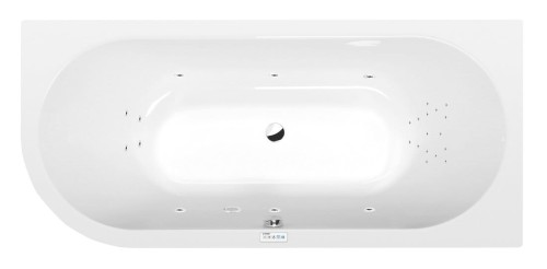 VIVA R wanna z hydromasażem, 185x80x47cm, Highline Hydro, chrom