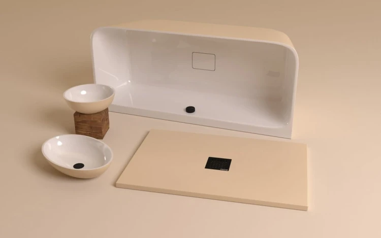FLEXIA brodzik kompozytowy z możliwością docinania 120x100cm, beż mat #2
