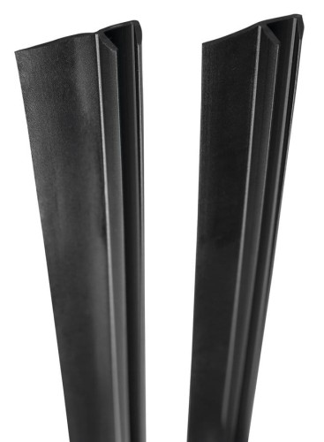 Zestaw uszczelek pionowych do szkła 5/5mm, 2000mm, czarny
