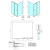 Rysunek techniczny - EASY BLACK kabina prysznicowa 1000x800mm wariant L/P