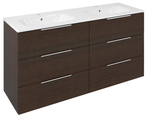 CIRASA szafka umywalkowa 139,6x75x46cm, 3x zsuflad, rustykalna pinia