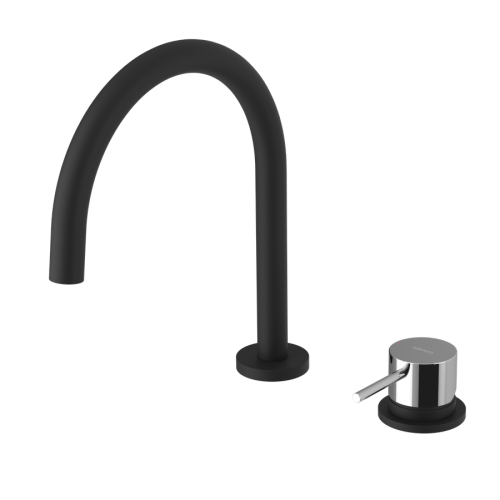 ULTRAMIX dwuelementowa bateria umywalkowa, czarny mat/chrom