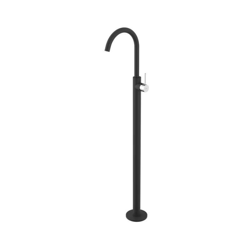 ULTRAMIX bateria umywalkowa do podłogi, czarny mat/chrom