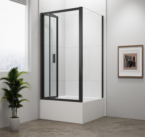 DEEP BLACK kabina prysznicowa 1000x750mm wariant L/P,szkło czyste #2