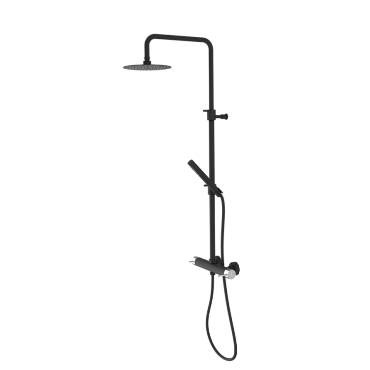 ULTRAMIX zestaw prysznicowy z baterią dźwigniową, czarny mat/chrom