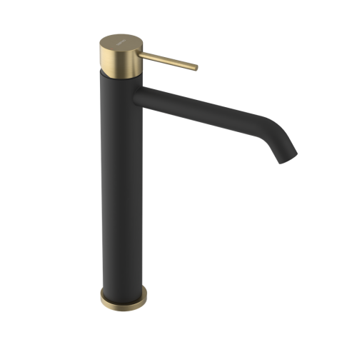 ULTRAMIX bateria umywalkowa czarny mat/złoto mat