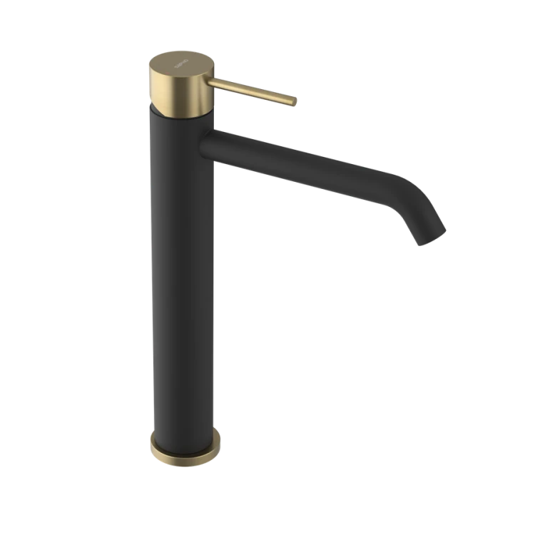 ULTRAMIX bateria umywalkowa czarny mat/złoto mat