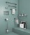 PIRENEI kubek, szkło mleczne, gun metal #2