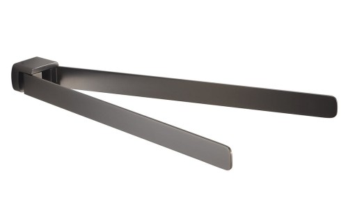 PIRENEI obrotowy wieszak na ręczniki podwójny 350mm, gun metal