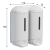 Rysunek techniczny - SHOWER SMALL podwójny dozownik mydła w płynie, 2x170ml, biały
