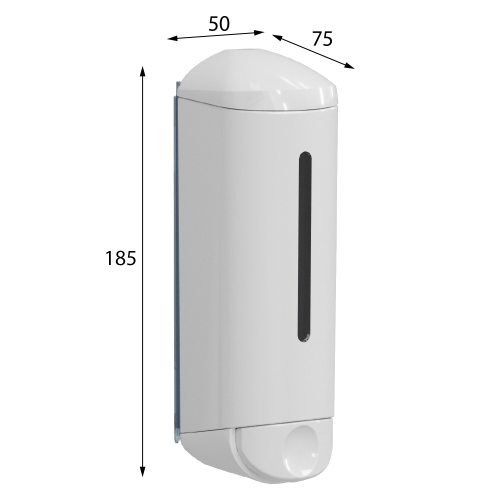 Rysunek techniczny - SHOWER MEDIUM dozownik mydła płynnego 250ml, biały