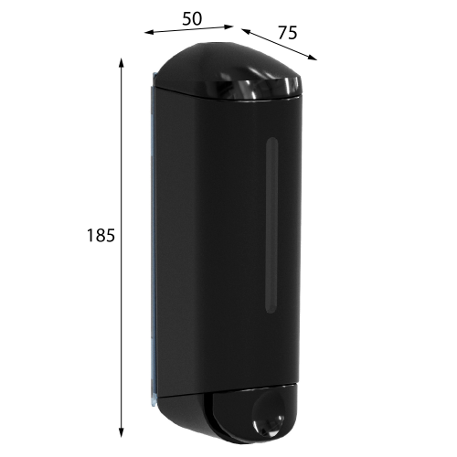 Rysunek techniczny - SHOWER MEDIUM dozownik mydła płynnego 250ml, czarny