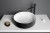 FIASTRA umywalka ceramiczna nablatowa, średnica 40cm, biały/czarny mat #4
