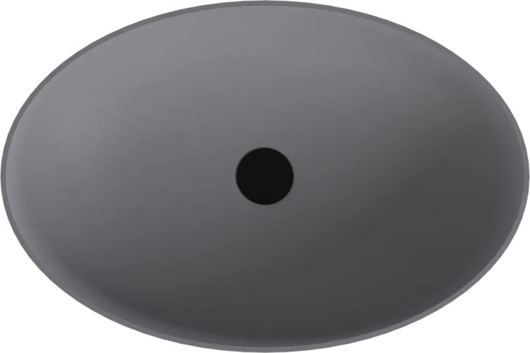 BANERA OVAL umywalka kompozytowa nablatowa, 60x40cm, szary mat #4
