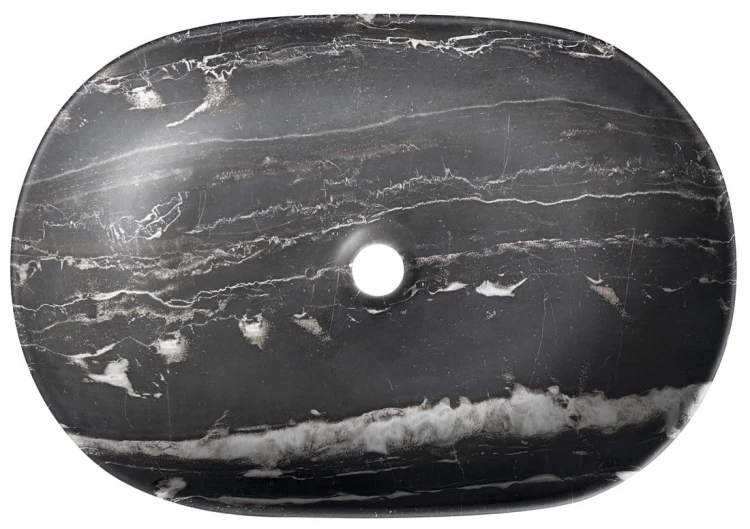 CALEO umywalka ceramiczna nabłatowa, 60x42cm, carnico marmor #5