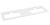 BRAHEA Rockstone blat z 2 otworami 161x51,5cm (70+20+70cm), biały mat