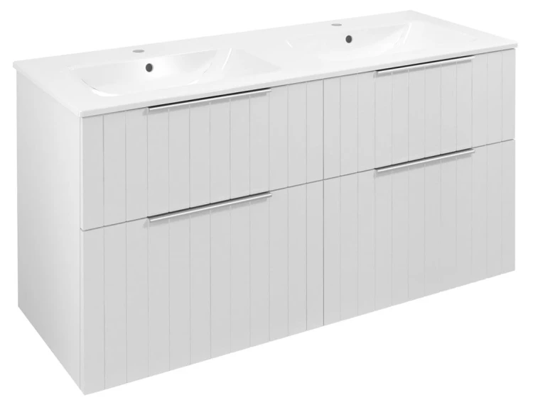 CIRASA STRIP szafka umywalkowa 118,4x64x46cm, biały mat