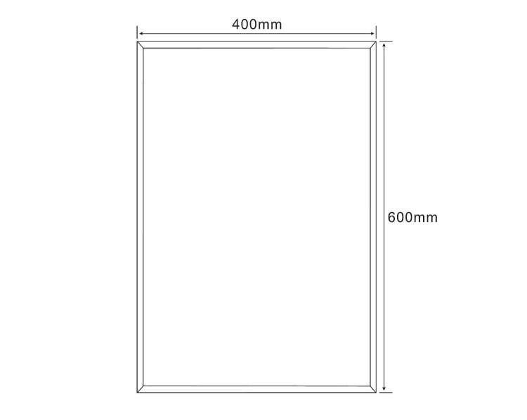 Rysunek techniczny - FLANCO Lustro fazowane 40x60cm, CU free