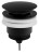 Odpływ umywalkowy 5/4”, klik-klak, duży korek, 10-45mm, czarny mat