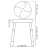 Rysunek techniczny - HANDICAP taboret łazienkowy, średnica 45cm, czarny
