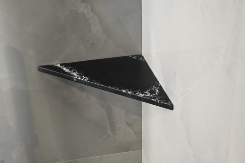 ABELINE półka narożna Rockstone 250x250mm, czarny attica #2