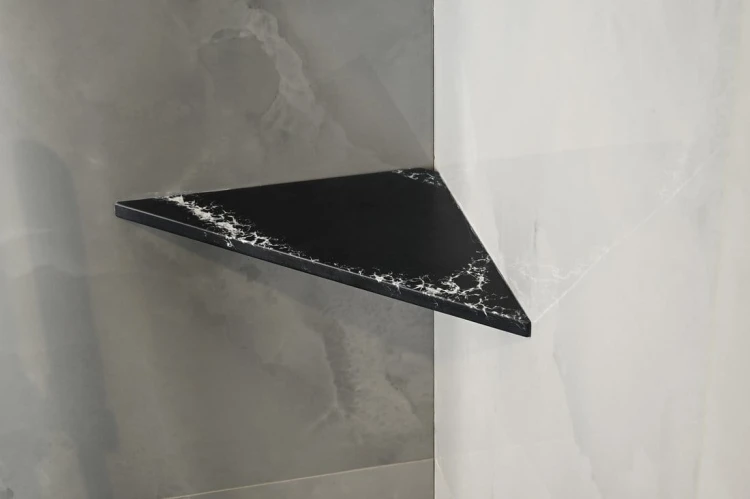 ABELINE półka narożna Rockstone 250x250mm, czarny attica #2