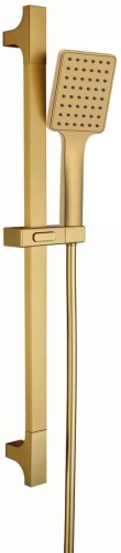 Zestaw prysznicowy, przesuwny uchwyt 680mm, złoto mat