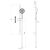 Rysunek techniczny - Zestaw prysznicow, uchwyt przesuwny 700mm, chrome