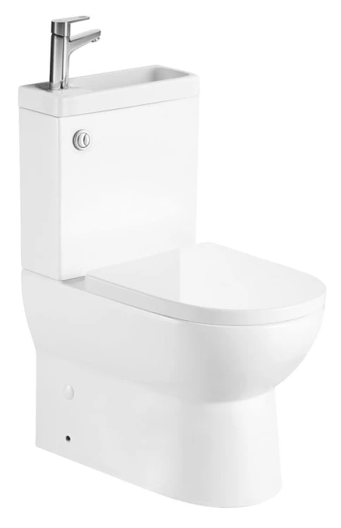 JALTA HYGIE kompakt WC z umywalką, Rimless, odpływ poziomy/pionowy, biały