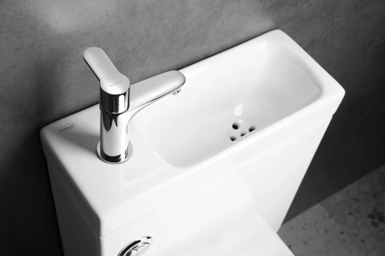 JALTA HYGIE kompakt WC z umywalką, Rimless, odpływ poziomy/pionowy, biały #6