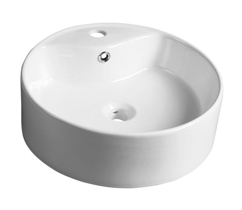 YAKARTA umywalka ceramiczna nablatowa, średnica 46cm, biały