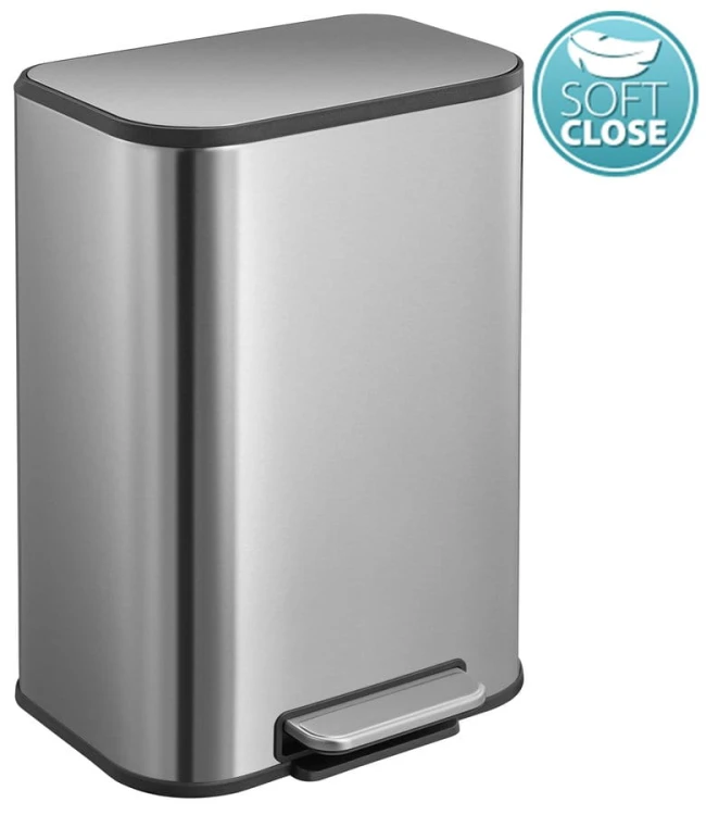 Kosz na śmieci 5l, Soft Close, stal nierdzewna mat