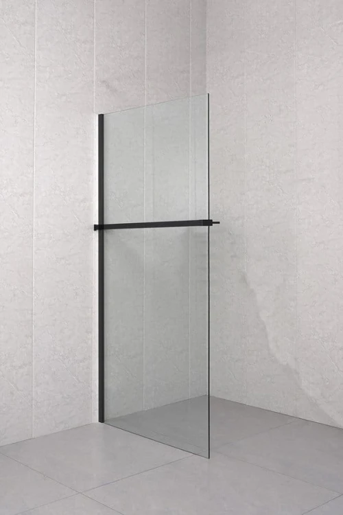 Półka z funkcją skracania do kabiny prysznicowej Walk-in 60-140cm, czarny mat #2