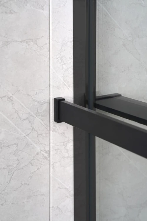 Półka z funkcją skracania do kabiny prysznicowej Walk-in 60-140cm, czarny mat #5