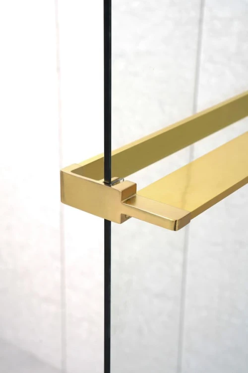 Półka z funkcją skracania do kabiny prysznicowej Walk-in 60-140cm, złoto mat #3