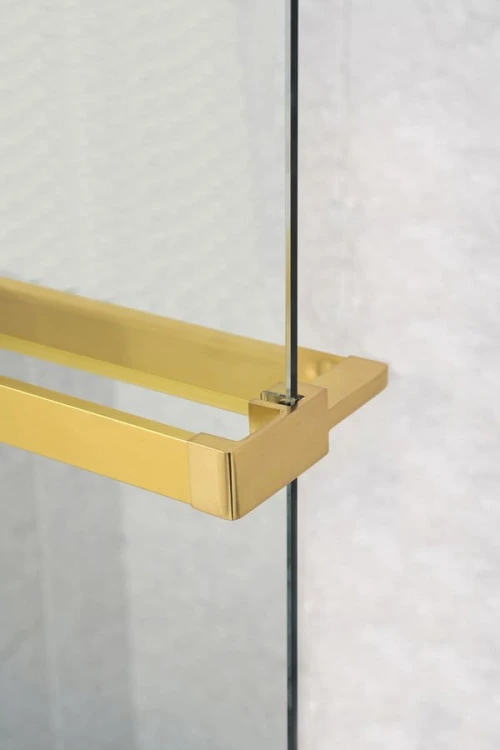 Półka z funkcją skracania do kabiny prysznicowej Walk-in 60-140cm, złoto mat #4