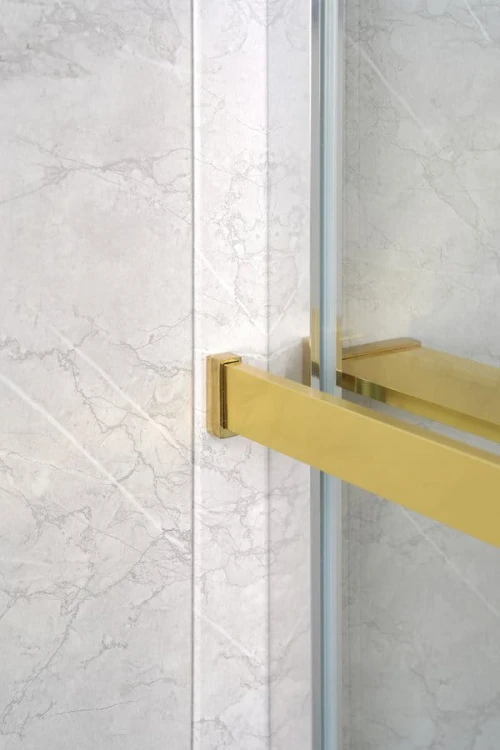 Półka z funkcją skracania do kabiny prysznicowej Walk-in 60-140cm, złoto mat #5