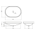 Rysunek techniczny - LIMA umywalka ceramiczna 59,5x39,5cm, biały