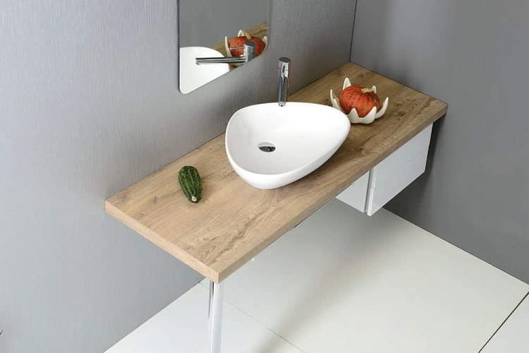 TERUEL umywalka ceramiczna nablatowa 59x39cm, biały #3
