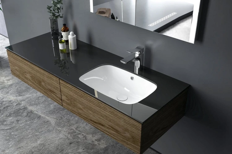 NUVO umywalka podblatowa ceramiczna, 55x38cm, biały #2