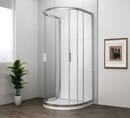 EASY kabina prysznicowa półokrągła 900x900mm, szkło czyste #2