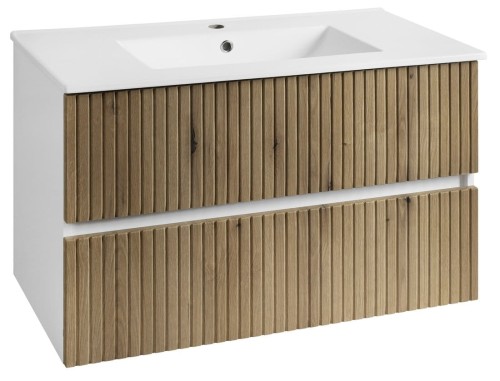 PANEDA STRIP szafka umywalkowa 89,5x55x45,2cm, dąb emporio