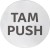Tabliczka "TAM/PUSH", średnica 75mm, stal nierdzewna