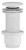 Odpływ umywalkowy 5/4”, klik-klak, duży korek, 10-80mm, ABS/biały mat