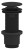 Odpływ umywalkowy 5/4”, klik-klak, duży korek, 10-80mm, ABS/czarny mat