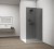 ESCA CHROME jednoczęściowa kabina przysznicowa Walk-In, montaż przy ścianie, szkło mat dymione, 700 mm #2