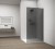 ESCA BLACK MATT jednoczęściowa kabina przysznicowa Walk-In, montaż przy ścianie, szkło mat dymione, 800 mm #2